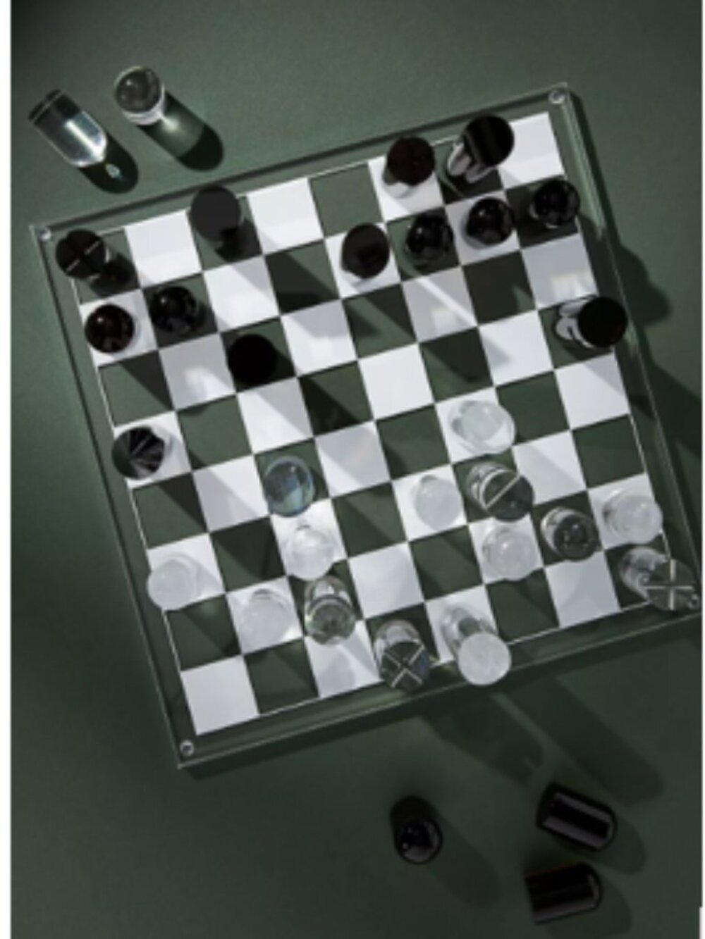 Sunnylife Lucite Chess & Checkers Set in Neutral Pattern – NWT in the box
